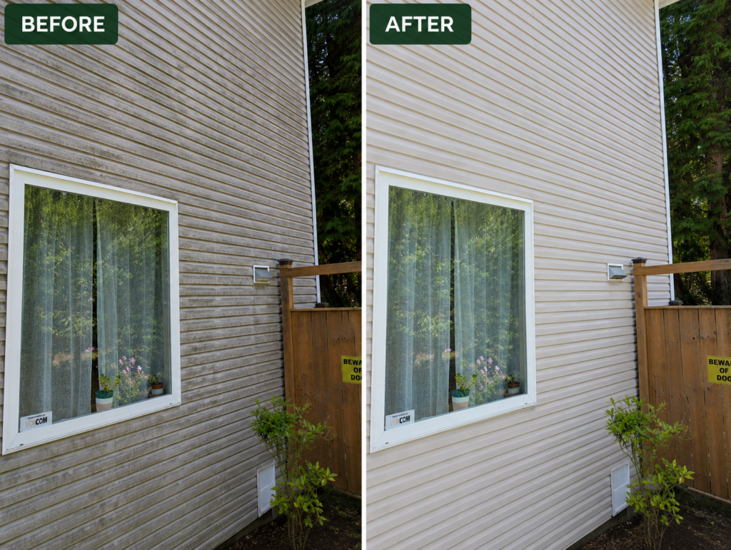 House exterior cleaning before and after results